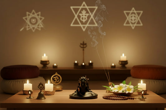 Aradyam™ Adiyogi Mahadev – Black Handcrafted Meditation Idol